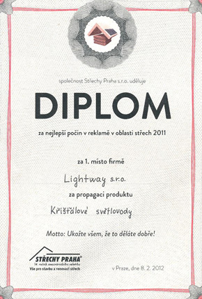 Diplom Střechařský inzerát roku 2011
