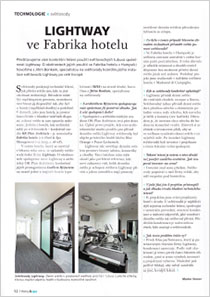 Časopis Hotel&spa, 01-02/2013 - Lightway ve Fabrika hotelu